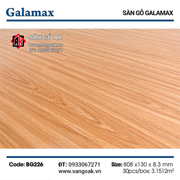 Sàn Gỗ Công Nghiệp TQ Galamax 8.3mm BG226